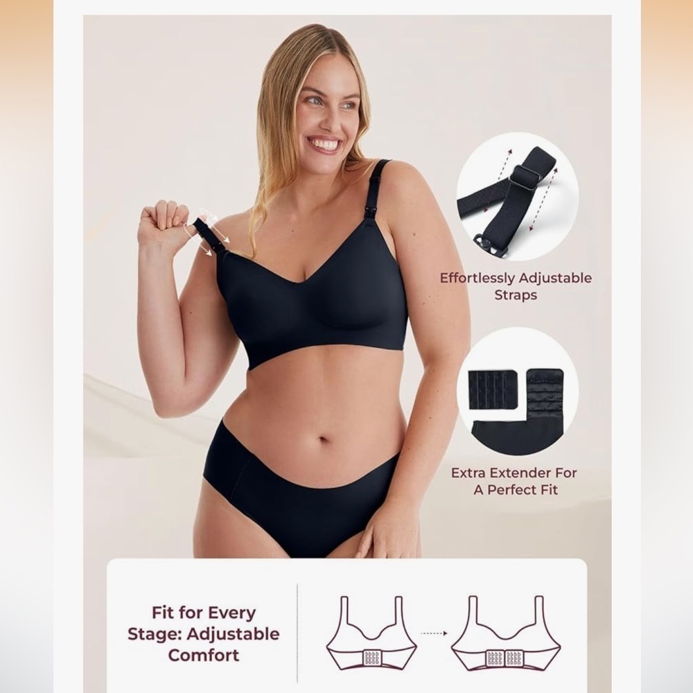 NWT Momcozy Nursing Bras for Breastfeeding,Seamless Maternity Bra, Natural Shape - Picture 4 of 9